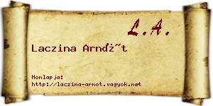 Laczina Arnót névjegykártya